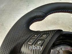 Bmw 3 E90 E91 X1 E84 Nappa/perf Leather Ergonomic Inlays Steering Wheel Thick