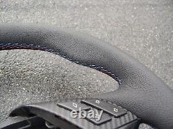 Bmw E60/61 New Factory Leather Heated Steering Wheel/thumb Rests/m Stitch Carbon