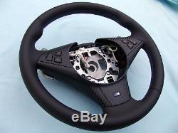 Bmw E60 M5, E63, E64 M6 Steering Wheel Cover Rewrapped With Carbon Fiber Vinyl