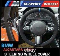 Bmw F32 F30 F34 F87 M2 M3 F80 F82 F12 F13 Alcantara Steering Wheel Cover Blue