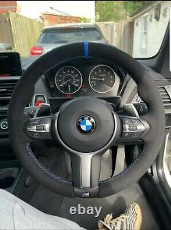 Bmw F32 F30 F34 F87 M2 M3 F80 F82 F12 F13 Alcantara Steering Wheel Cover Blue