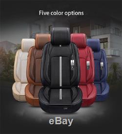 Breathable Fiber Car Front Rear Seat Cover Cushion+Steering Wheel Cover, Pillows