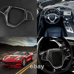 C7 Corvette 2014-2019 Carbon Fiber Steering Wheel Button Trim Cover