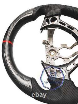 CARBON FIBER Steering Wheel FOR NISSAN GTR R35 BLACK LEATHER 09-16YEAR