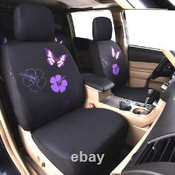 CARPASS 16PCS Universal Butterfly Car Seat Covers Floor Mat Steering Wheel Cover