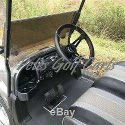 CLUB CAR CARBON FIBER GOLF CART STEERING WHEEL With SS COLUMN COVER AND ADAPTER