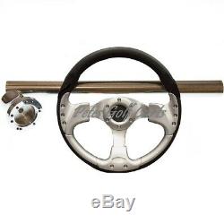 CLUB CAR GOLF CART STEERING WHEEL With SS COLUMN COVER AND ADAPTER