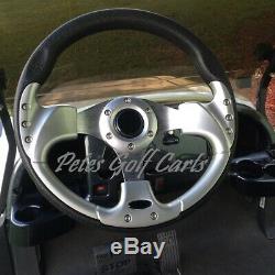 CLUB CAR GOLF CART STEERING WHEEL With SS COLUMN COVER AND ADAPTER