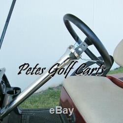 CLUB CAR GOLF CART STEERING WHEEL With SS COLUMN COVER AND ADAPTER