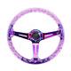 Car Acrylic Steering Wheel Bluing Spokes 350mm 14inch Racing Purple