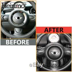 Car Carbon Steering Wheel Cover For Mini Cooper JCW R55 R56 R57 R58 R59 R60 R61