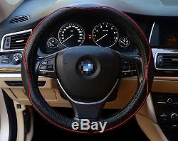 Car Leather Steering Wheel Cover Universal Breathable Anti-slip Sleeve Protector