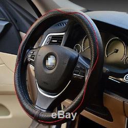 Car Leather Steering Wheel Cover Universal Breathable Anti-slip Sleeve Protector