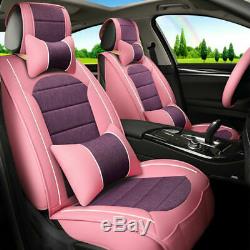 Car Seat Cover For Girl Leather Protector Full Set Front Rear WithPillow Universal