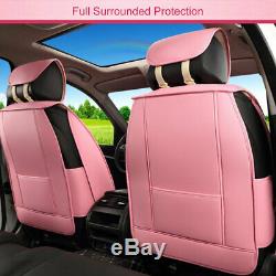 Car Seat Cover For Girl Leather Protector Full Set Front Rear WithPillow Universal