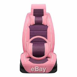 Car Seat Cover For Girl Leather Protector Full Set Front Rear WithPillow Universal