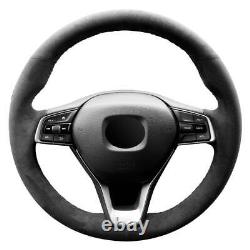 Car Steering Wheel Cover Alcantara Black for Honda INSIGHT/ACCORD