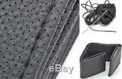 Car Steering Wheel Cover Black Leather With Needles Thread DIY Protege volant