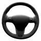 Car Steering Wheel Cover Customized Alcantara Black for TESLA Model 3/ Model Y