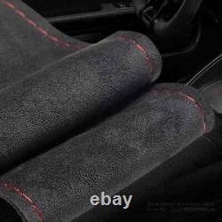 Car Steering Wheel Cover For Cadillac CTS ATS Real Alcantara Braid On Wrap Cover