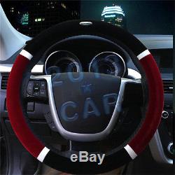 Car Steering Wheel Cover For Ford F150 SVT Raptor 38CM 15 Black Red Flocking