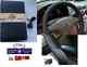 Car Truck Steering Wheel Cover Black Leather With Needles Thread DIY protector