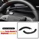 Carbon Fiber 2PCS Steering Wheel Cover for Tesla 2023-24 Model 3 Highland Matte