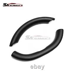 Carbon Fiber 2PCS Steering Wheel Cover for Tesla 2023-24 Model 3 Highland Matte