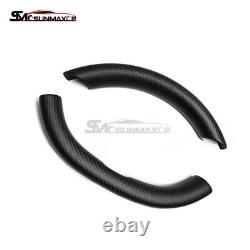 Carbon Fiber 2PCS Steering Wheel Cover for Tesla 2023-24 Model 3 Highland Matte