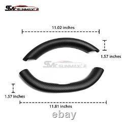 Carbon Fiber 2PCS Steering Wheel Cover for Tesla 2023-24 Model 3 Highland Matte