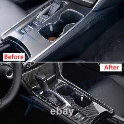 Carbon Fiber ABS Steering Wheel Gear Shift Panel Cover For Honda Accord 2018-22