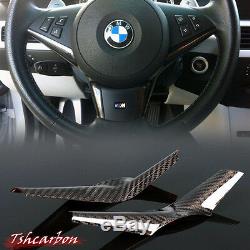 Carbon Fiber BMW 5-Series E60 M5 Model Interior Steering wheel Cover Trim 05-10