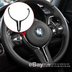 Carbon Fiber Black Steering Wheel Cover Trim For BMW M2 M3 M4 M5 M6 X5M X6M AP