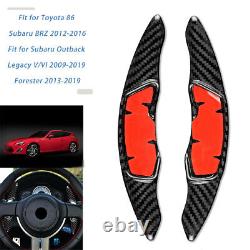 Carbon Fiber Black Steering Wheel Paddle Shifters Cover For Subaru Toyota 86