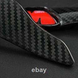 Carbon Fiber Black Steering Wheel Paddle Shifters Cover For Subaru Toyota 86