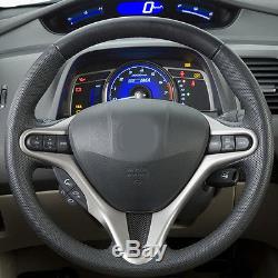 Carbon Fiber Car Steering Wheel Cover Decor Cover Trims for Honda Civic 2009-11