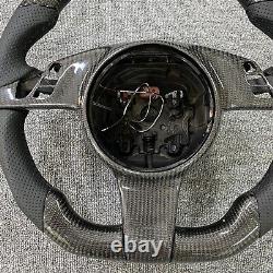 Carbon Fiber Flat Steering Wheel +LED For Porsche Cayenne Panamera 911 997 991