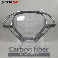 Carbon Fiber For Infiniti Steering Wheel Trim Cover G37 09-13 Q60 G35 G25 QX50