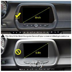Carbon Fiber GPS Navigation+Steering Wheel Cover Trim For Chevrolet Camaro 2017+