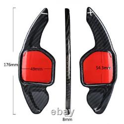 Carbon Fiber Gear DSG Steering Wheel Paddle Shifter Cover Fit For Audi A8 11-17