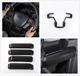 Carbon Fiber Interior Door Handle&Steering Wheel Cover Trim For Ford F150 15-17