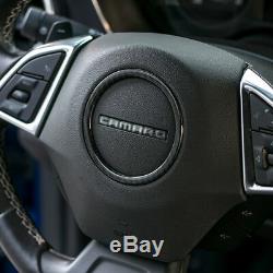 Carbon Fiber Interior Steering Wheel Cover Trim For Chevrolet Camaro 2016-2017
