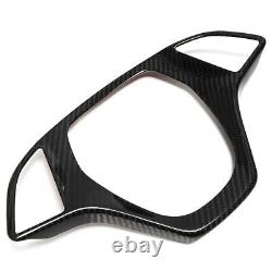 Carbon Fiber Interior Steering Wheel Cover Trim For Chevrolet Corvette C7 14-19