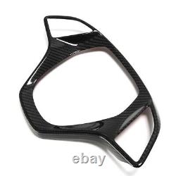 Carbon Fiber Interior Steering Wheel Cover Trim For Chevrolet Corvette C7 14-19