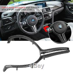 Carbon Fiber Interior Steering Wheel Cover Trim For M2 M3 M4 M5 M6 X5M X6M