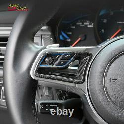 Carbon Fiber Interior Steering Wheel Trim Cover For Porsche 718 Boxster Macan