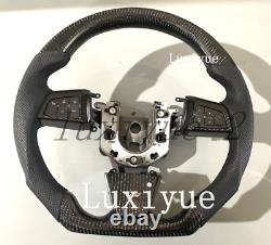 Carbon Fiber Leather Steering Wheel+Trim For Cadillac CTS-V CTS SRX(2008-2014)