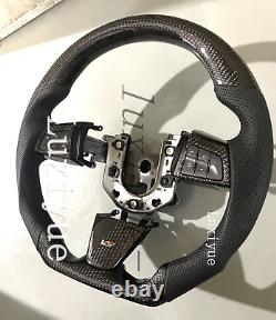Carbon Fiber Leather Steering Wheel+Trim For Cadillac CTS-V CTS SRX(2008-2014)