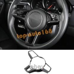 Carbon Fiber Look Steering Wheel Frame Cover Trim For Porsche Macan 2015-2020