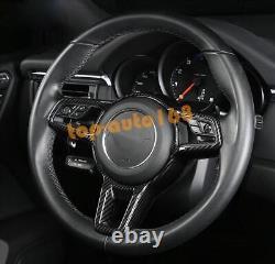 Carbon Fiber Look Steering Wheel Frame Cover Trim For Porsche Macan 2015-2020